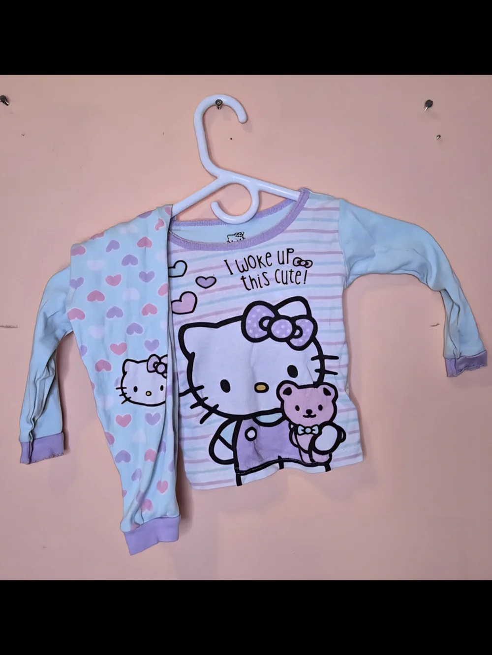 Hello Kitty Girls Size 24 Months Toddler Pajama Set EUC